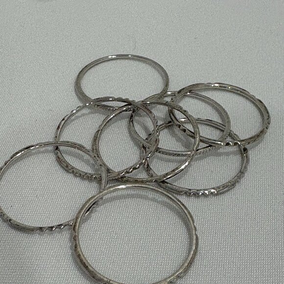 Silver Rings - size 7 - Picture 2 of 3